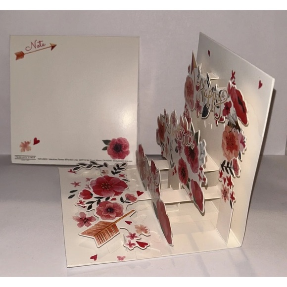 NEW ~SET OF 8~ Different ~Valentine’s  Day ~POP UP CARDS~ HEARTS FLOWERS ~SEALED - Picture 11 of 16